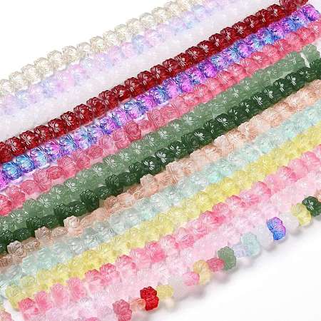 Transparent Glass Beads Strands GLAA-F114-01-1