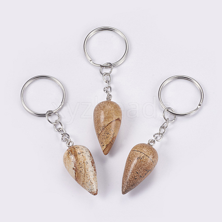 Natural Picture Jasper Keychain KEYC-P041-B08-1