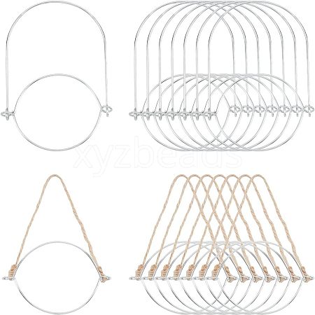 SUPERFINDINGS 16Pcs 2 Style Tinplate Wire Hanger FIND-FH0002-55-1