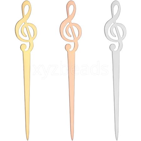 Unicraftale 3Pcs 3 Colors Stainless Steel Sealing Wax Mixing Stirrers STAS-UN0040-10-1