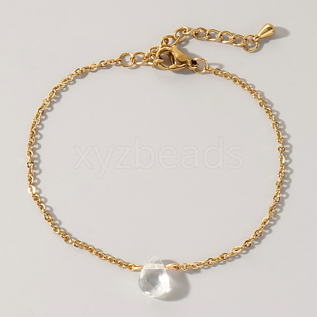 Natural Quartz Crystal Link Bracelets KS1382-8-1