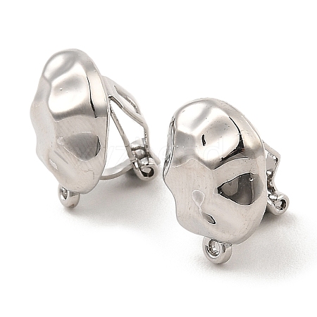 Alloy Clip-on Earring Findings LS-FIND-L015-008P-1