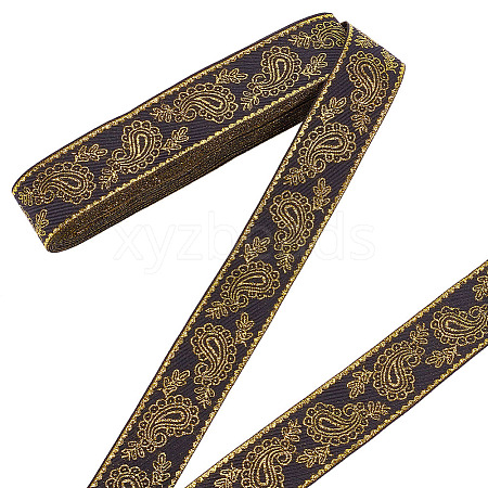 Ethnic Style Embroidery Polyester Ribbons OCOR-WH0060-41B-1