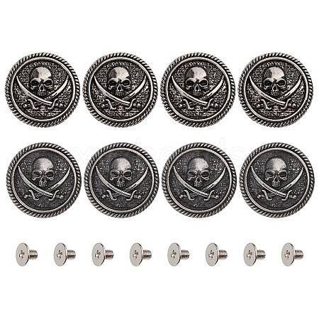 Gorgecraft 8 Sets 2 Style Alloy Coin Screwback Rivets FIND-GF0004-31-1
