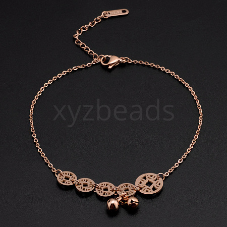 Titanium Steel Charm Anklets WGE3F25-03-1