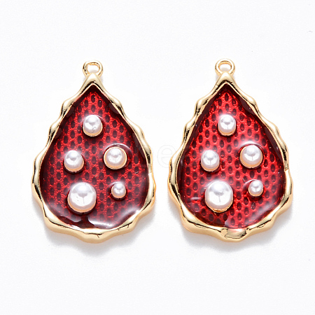 Brass Enamel Pendants KK-T049-053G-03-NF-1