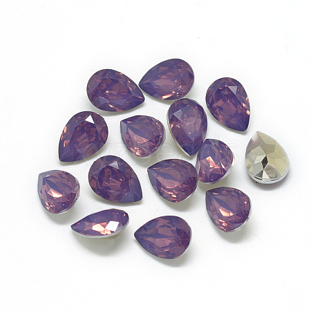 Pointed Back Resin Rhinestone Cabochons RESI-T014-10x14mm-A11-1
