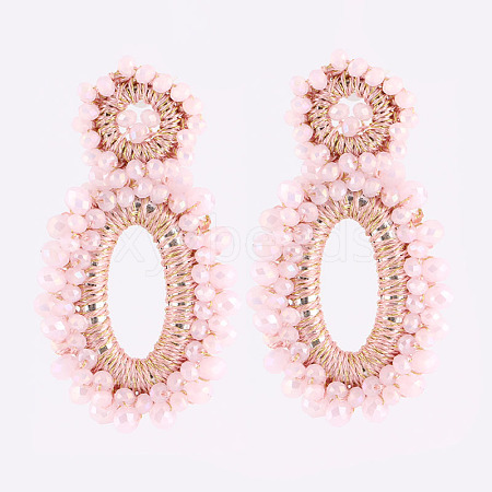 Rhinestone Braided Ear Studs for Women FIND-PW0024-19F-1