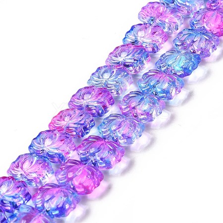Transparent Glass Beads Strands GLAA-F114-01L-1