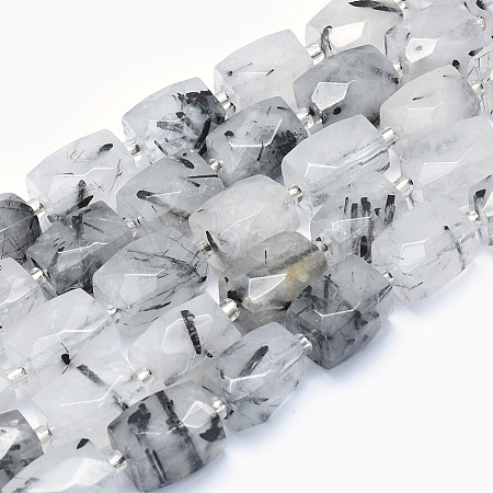 Natural Rutilated Quartz Beads Strands G-G765-25-1