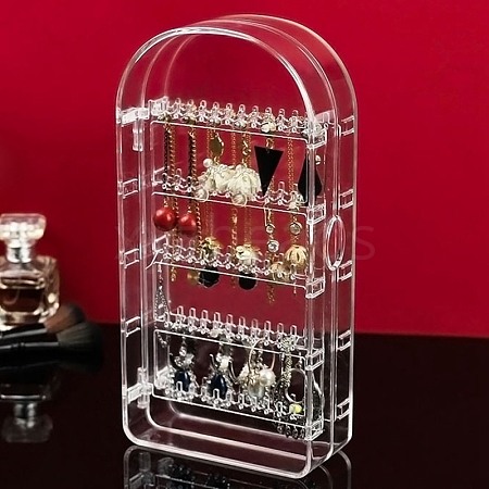 Transparent Plastic Jewelry Organizer Stand PW-WG94C57-02-1