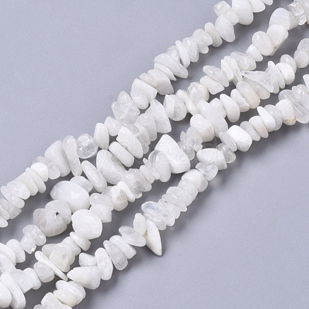 Natural Rainbow Moonstone Beads Strands G-R465-14-1