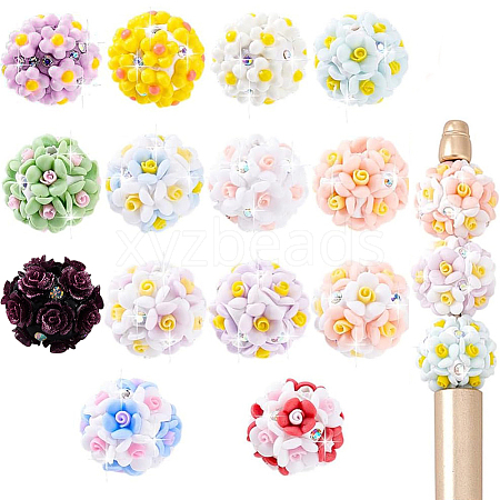 14Pcs 14 Styles Handmade Polymer Clay Beads CLAY-PH0002-09-1