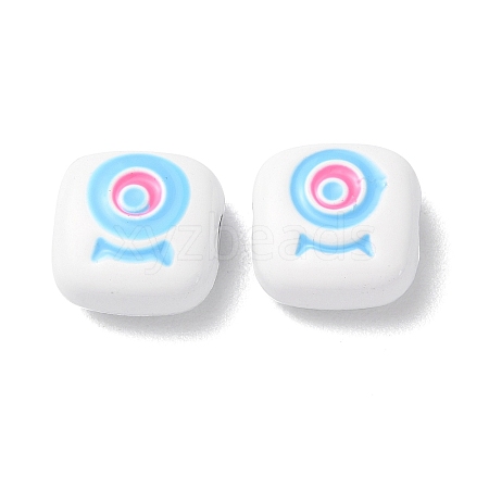 Spray Painted Alloy Enamel Beads PALLOY-M215-15K-1