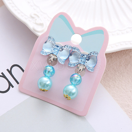 Alloy Plastic Clip-on Earrings for Kid WG21FF0-18-1