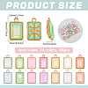 56Pcs 14 Colors Alloy Glass Pendants FIND-PH0027-90-2