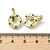 Flat Round Brass Micro Pave Cubic Zirconia Hoop Earrings EJEW-U061-02G-6