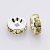Brass Grade A Rhinestone Spacer Beads RB-A014-Z7mm-13S-2