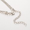 Tibetan Style Heart Charm Anklets AJEW-AN00092-02-4