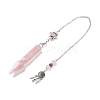 Natural Rose Quartz Pointed Dowsing Pendulums G-I322-01P-01-2