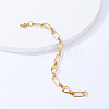 Stainless Steel Paperclip Chain & Heart Link Chain Bracelets for Women SU4878-2