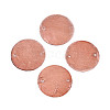 Spray Painted Natural Capiz Shell Disc Links Connector Charms SSHEL-T017-32E-1