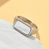 316L Stainless Steel Shell Finger Rings for Women RJEW-U054-01C-P-3