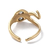 304 Stainless Steel Open Cuff Rings for Women RJEW-M020-06G-07-3