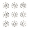 Tibetan Style Alloy Chandelier Components Links TIBE-TAG0001-01-1