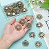 36Pcs 9 Colors Alloy Enamel Flower Chandelier Component Links FIND-PH0059-71-3