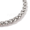 304 Stainless Steel Snak Wheat Chain Viking Cross Pendant Necklaces for Men NJEW-K278-08AS-3