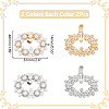 WADORN 4Pcs 2 Colors Detachable Iron Rhinestone Shoe Buckle Clips AJEW-WR0002-40-2