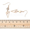 304 Stainless Steel Triangle Dangle Earrings EJEW-Z129-07RG-5
