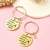 201 Stainless Steel & Brass Letter Keychain KEYC-YW00095-01-6