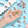 6Pcs 2 Colors Handmade Porcelain Beads PORC-YW0001-68-5