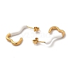 PVD Vacuum Plating 304 Stainless Steel Heart Stud Earrings for Women EJEW-P219-05G-2