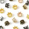 60Pcs 6 Colors Tibetan Style Alloy Beads FIND-FS0004-91-2