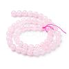 Natural Rose Quartz Beads Strands G-T055-8mm-13-2