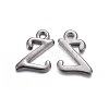 Gunmetal Plated Alloy Letter Pendants LS-PALLOY-J718-01B-Z-1