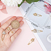 Beebeecraft 6Pcs 2 Styles Brass Micro Pave Cubic Zirconia Connector Charms KK-BBC0005-56-3