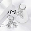 304 Stainless Steel ABS Imitation Pearl Hoop Earrings EJEW-M070-19P-5