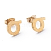 Ion Plating(IP) 304 Stainless Steel Stud Earrings STAS-Z028-A-21G-1