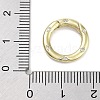 Brass Micro Pave Clear Cubic Zirconia Spring Gate Rings KK-M293-54G-3