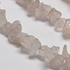 Chip Natural Rose Quartz Beads Strands X-G-N0134-12-3