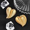 Heart 304 Stainless Steel Stud Earrings EJEW-L287-071G-3