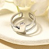 304 Stainless Steel Open Cuff Rings for Women RJEW-R010-03S-2