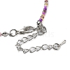 Glass Beaded Necklace NJEW-Z029-05C-3