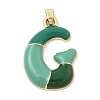 Alloy Enamel Pendants ENAM-S023-01G-G-2