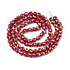 Electroplate Opaque Solid Color Glass Beads Strands EGLA-N002-26-B02-2