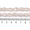 Opaque Solid Color Electroplate Glass Beads Strands X-EGLA-N013-P4mm-B08-4